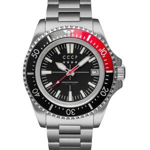 CCCP KAMCHATKA  CP-7048-22  BLACK / STEEL WATCH [NWT]